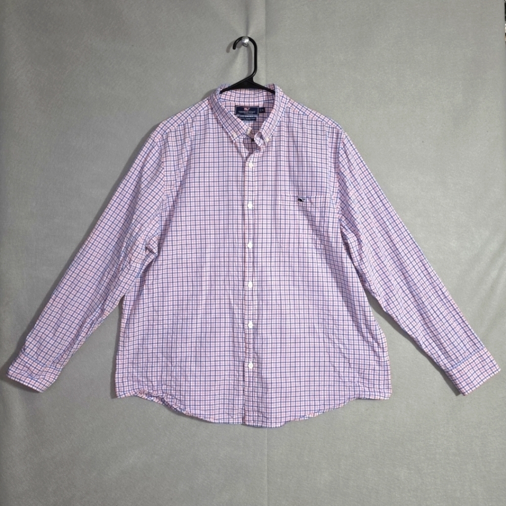 Vineyard Vines Mens Plaid Slim Fit Tucker Button Down Shirt Size XL